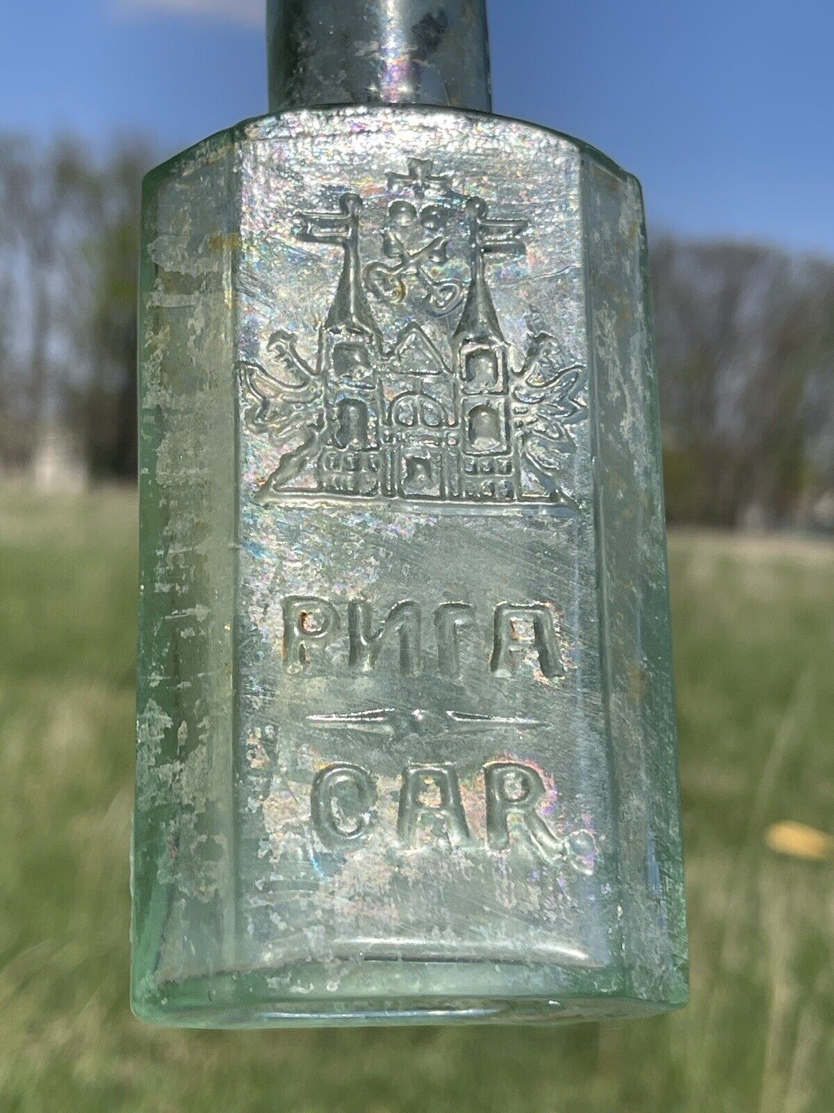 Antique old bottle “RIGA C.A.R” 19th century.