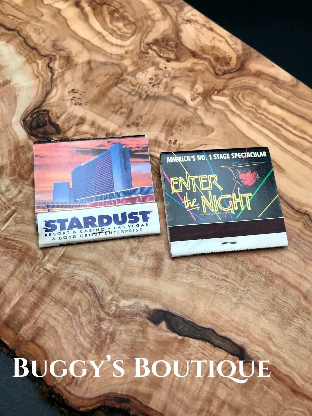 Vintage Matches Set Of 2 Stardust Casino Matchbook Enter The Night