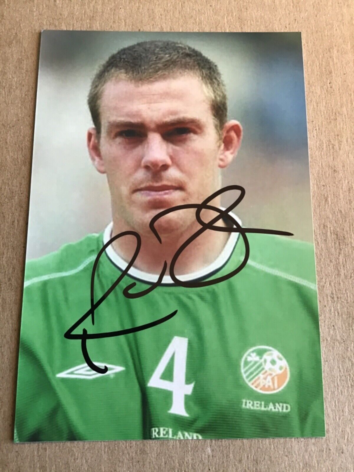 Richard Dunne, Ireland 🇮🇪 FIFA World Cup 2002 Photo hand signed