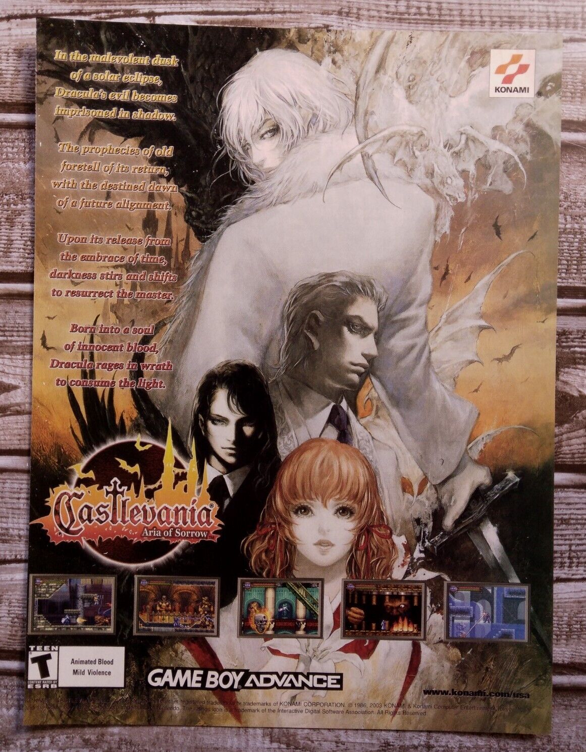Castlevania: Aria of Sorrow GBA 2003 Print Ad/Poster Official Authentic Art RARE