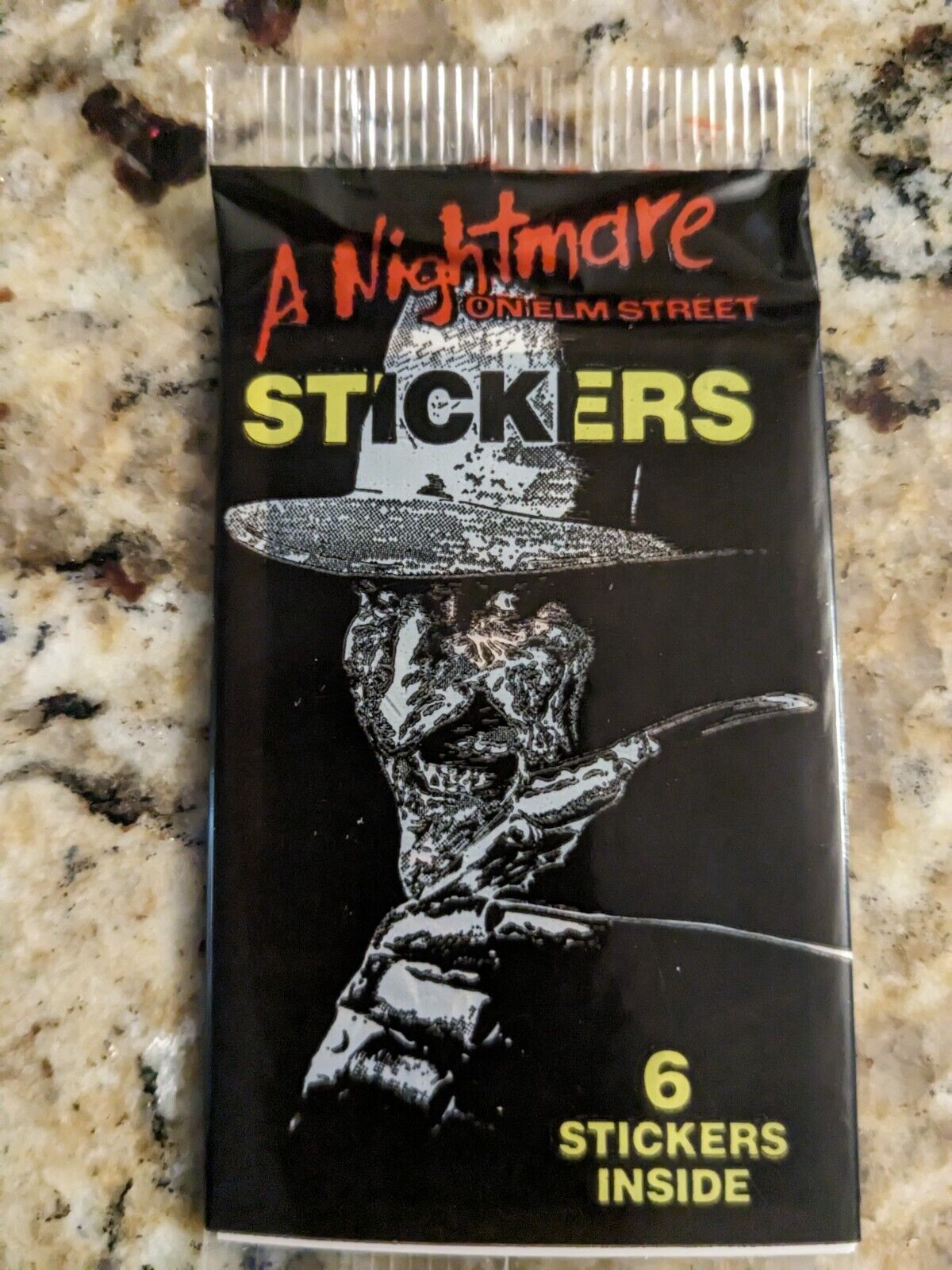1984 A NIGHTMARE ON ELM STREET 1 STICKER PACK(S) FROM SEALED BOX FREDDY KRUGER