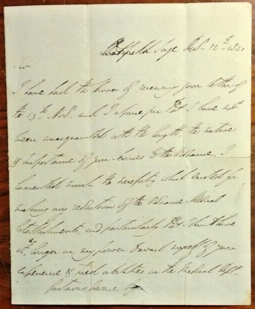 Arthur Wellesley, Duke of Wellington (1769-1852) Autograph ~ 1821 Letter Signed