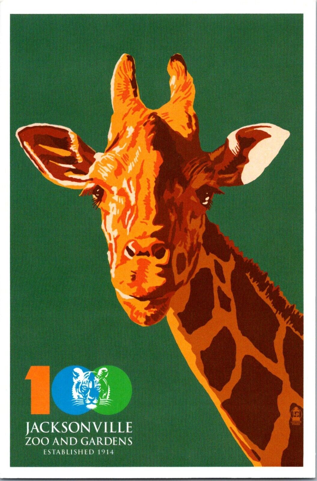 Jacksonville Zoo & Gardens Florida Giraffe 100th postcard