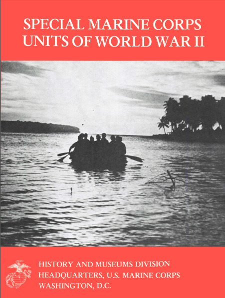 WW II USMC Marine Raider Paramarine Glider Squadron & Def Bn History Book
