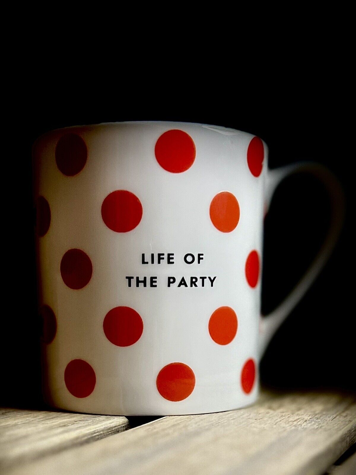 Kate Spade New York/Lennox/ “Life of the Party”/Mug /Red Polka Dot /Chic Speak