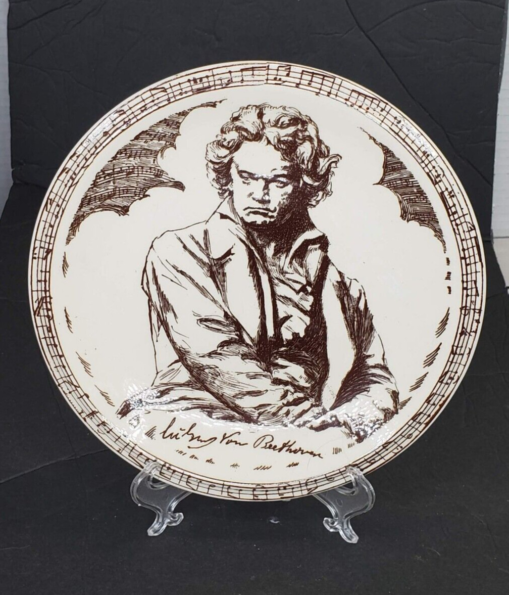 Vintage Vernon Kilns  Beethoven Ceramic Plate German Master Composer