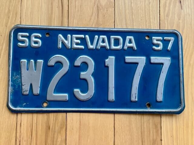 1956/1957 Nevada Washoe County License Plate