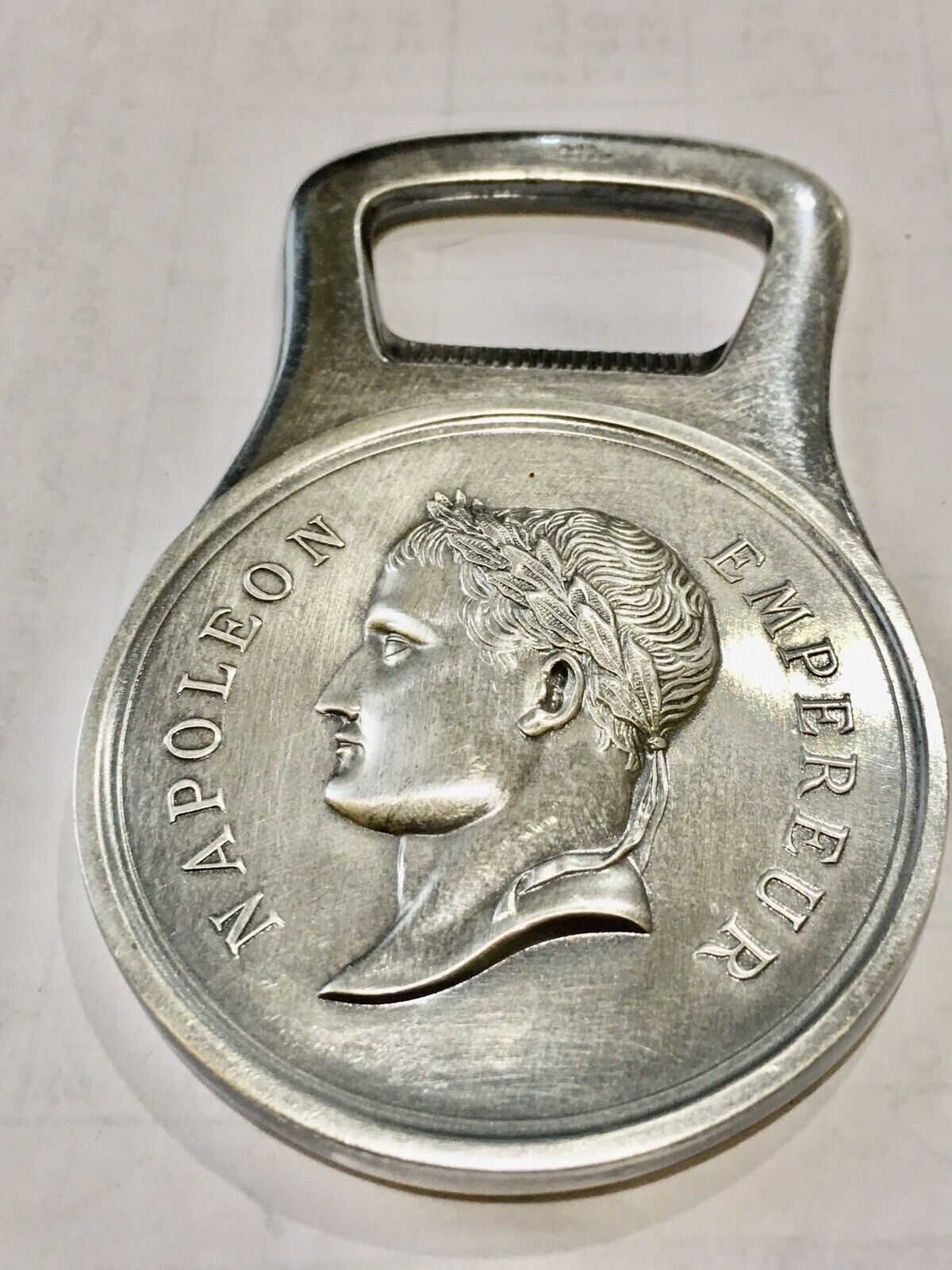 Christofle Sterling Silver Bottle Opener Napoleon Empereur made in France VTG
