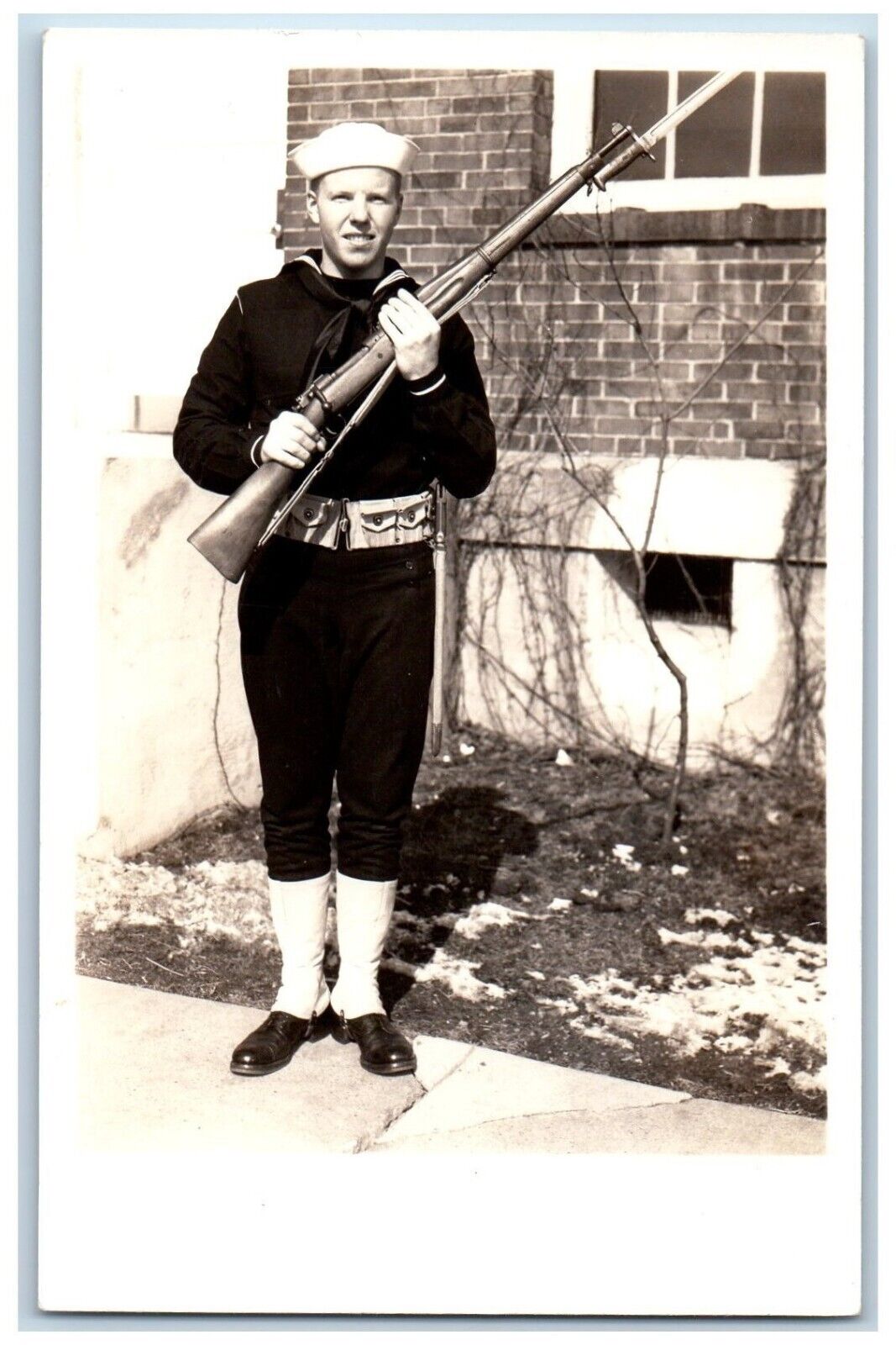 Great Lakes Illinois IL Postcard RPPC Photo US Navy Sailor c1930\'s Vintage
