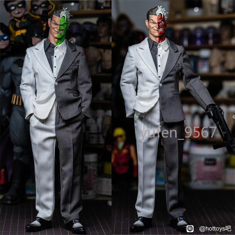 New MTOYS MS013 1/6 Batman Two Face Action Figure Model Double Heads Gift Toys