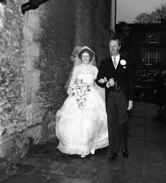 The 11th Duke of Marlborough escorts his daughter Lady Henriett- 1980 Old Photo