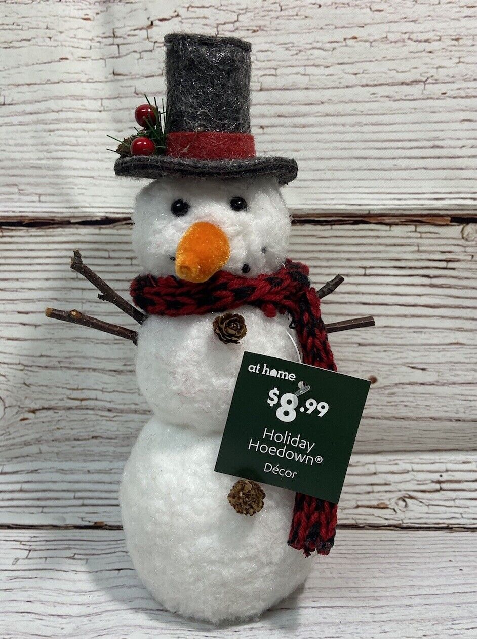 At Home Holiday Decor Lightweight  Table Top Snowman 9”