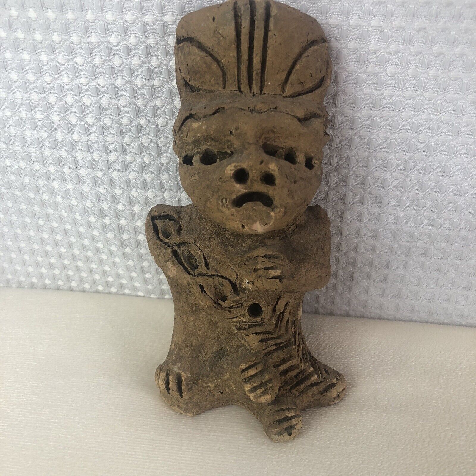 Vintage Collectible Tribal Art Mexican Columbian Statue Figurine Aztec/Mexican
