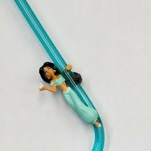 Disney\'s Aladdin Princess Jasmine Sipper Straw Blue Collectible 1998 Vintage