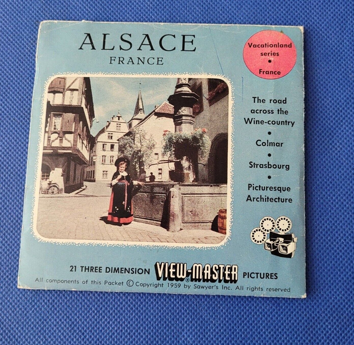 Sawyer\'s Scarce vintage 1465 A B & C Alsace France view-master 3 Reels Packet