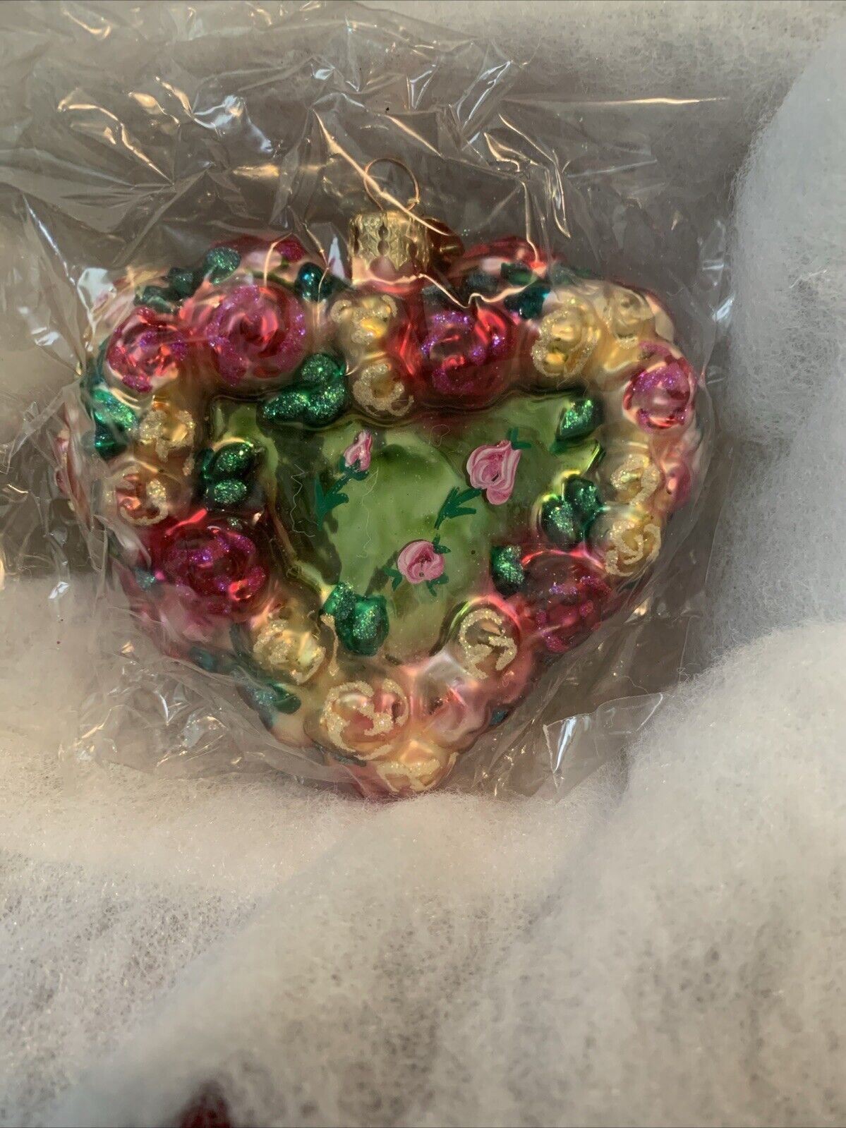 CHRISTOPHER RADKO Ornament Of The Month May 2001 “Love In Bloom” Heart With Box 