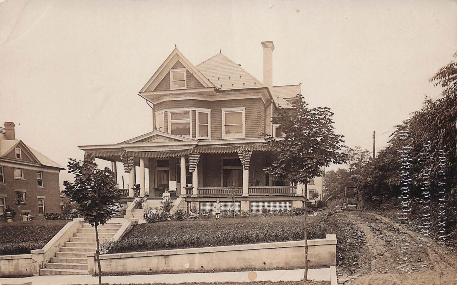 RPPC Johnstown PA House Mansion Early 1900s Acme Jack Kelly Photo Postcard E23