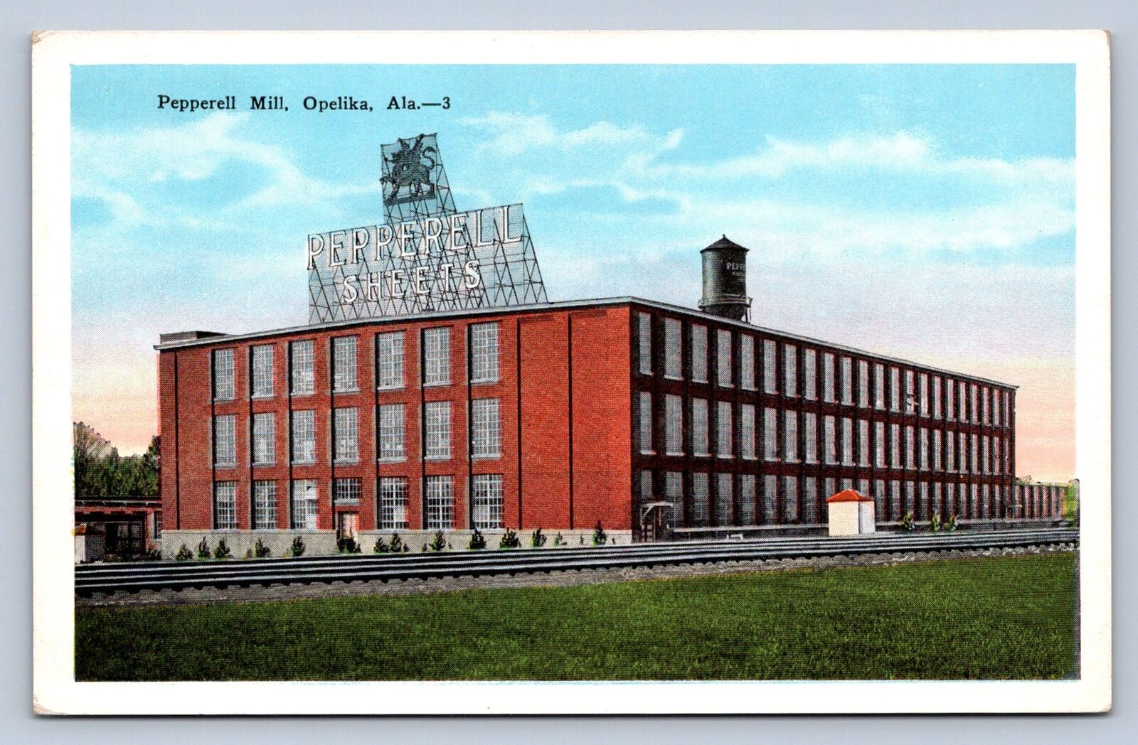 J92/ Opelika Alabama Postcard c1920s Pepperell Mill Factory 279