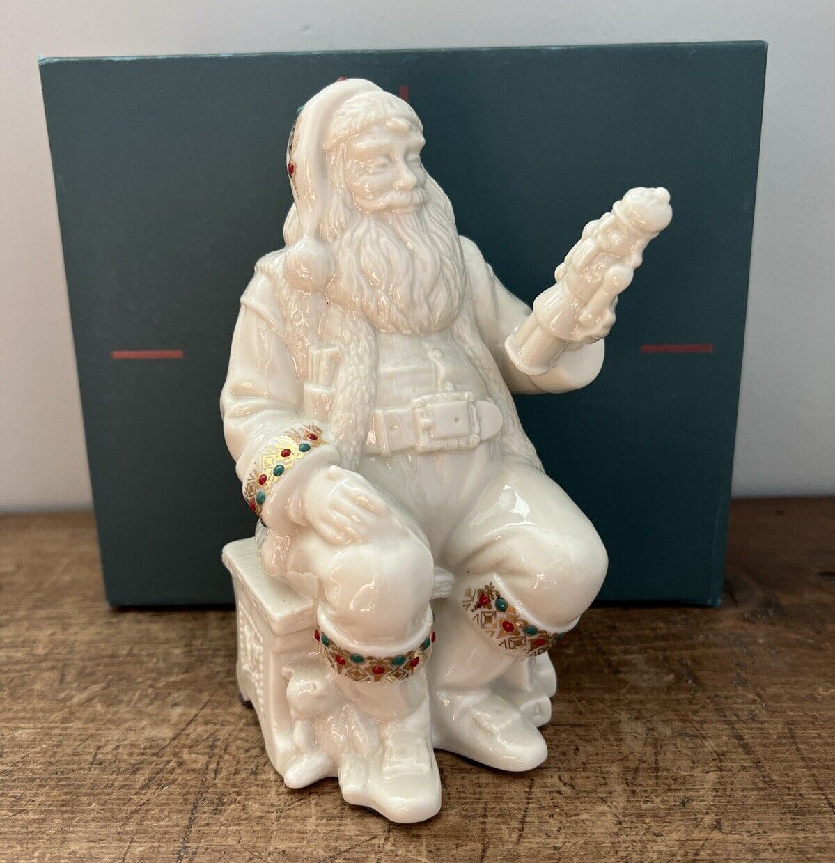 Lenox China Jewels Nativity Collection  Santa with Nutcracker in Box ~ Christmas