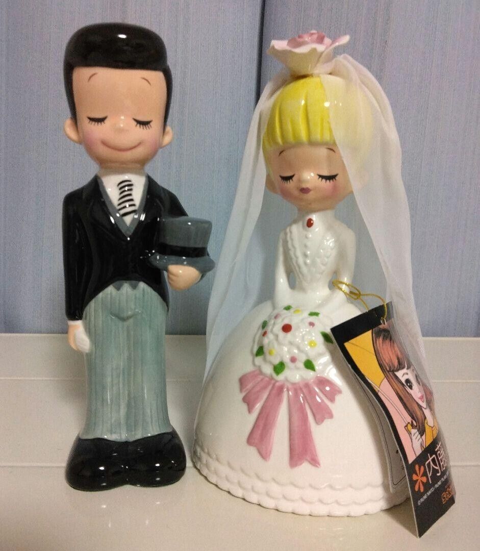 Rune Naito Wedding Mascot Pottery with Box from Japan