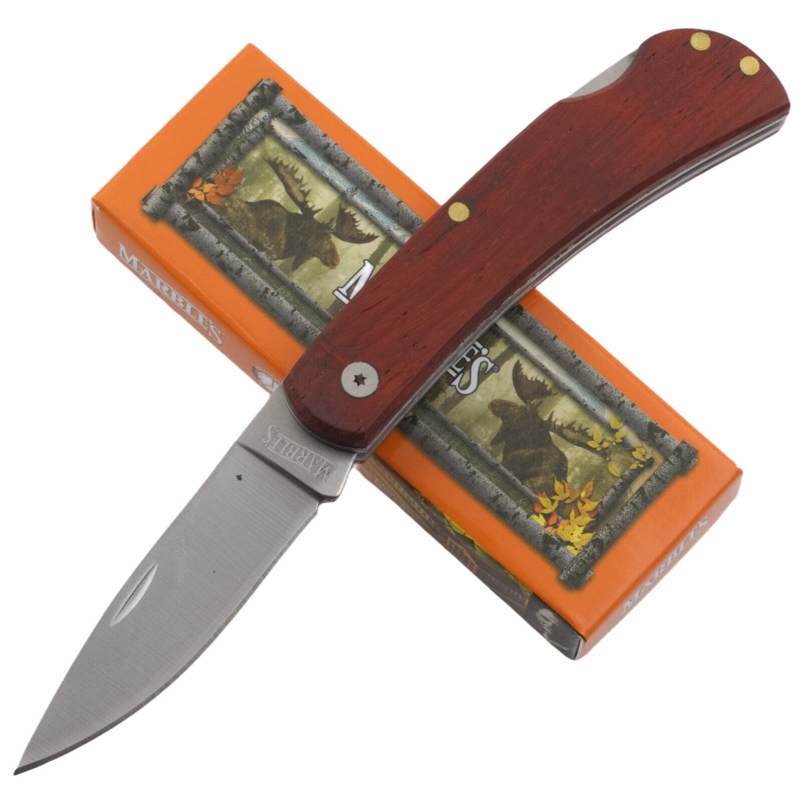Marbles Wood Lockback Folding Pocket Knife MR470