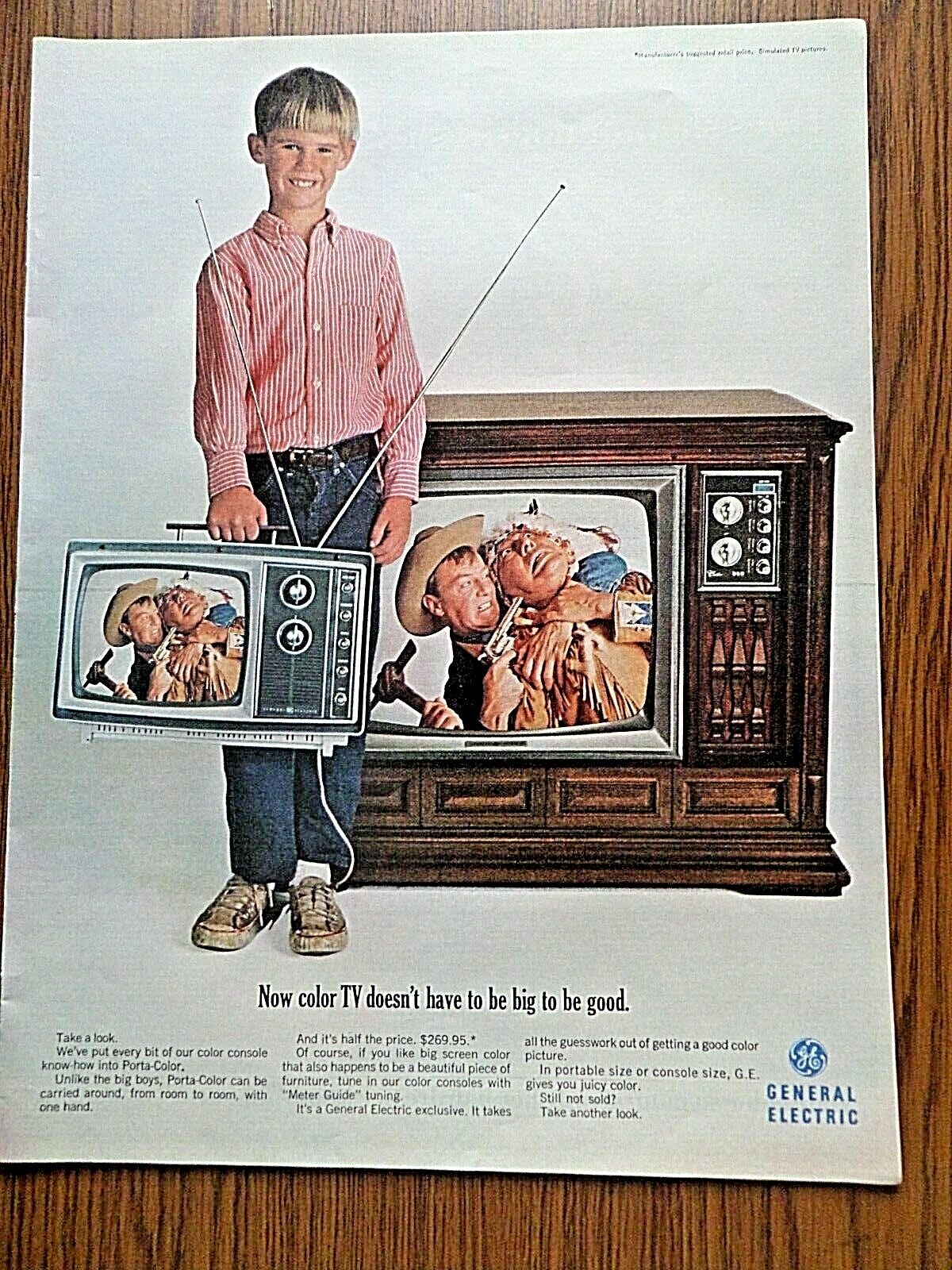 1966 GE General Electric TV Television Ad  