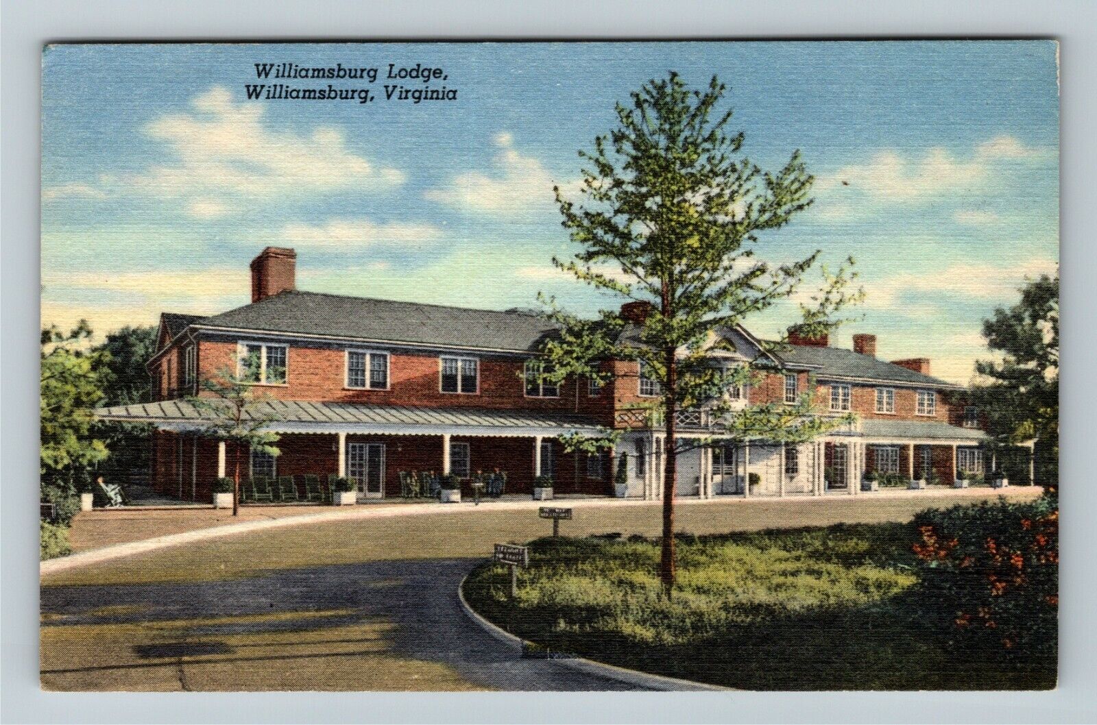 Williamsburg VA-Virginia, Williamsburg Lodge Vintage Souvenir Postcard