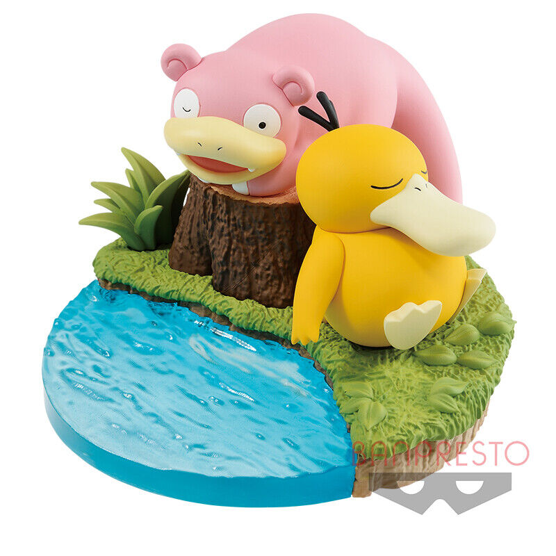 RARE Pokemon Relux Time Psyduck & Slowpoke Figure 3.5in Exclusive to JP 2021