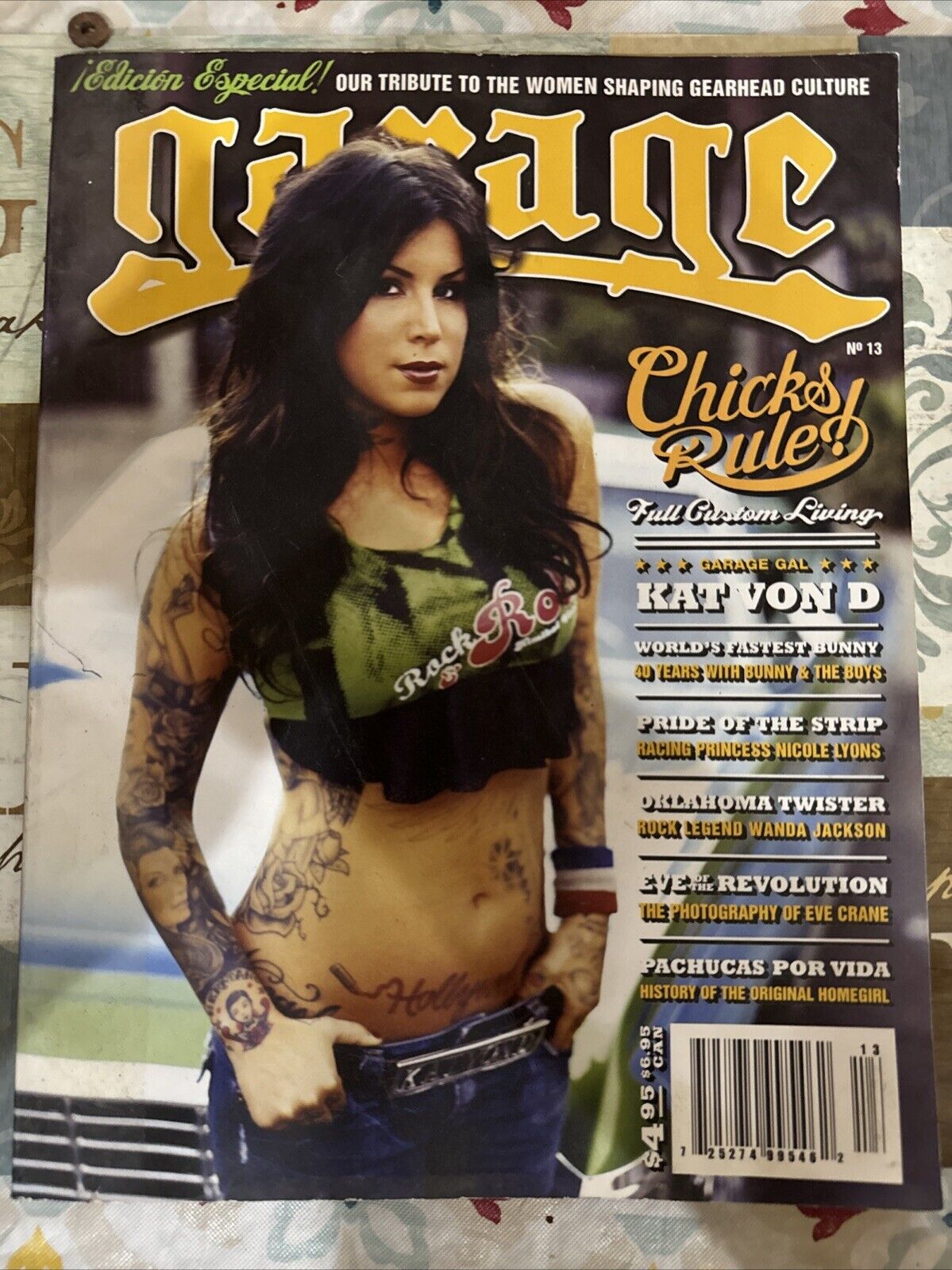 Garage Magazine Issue #13 Hot Rod Custom Cars Bikes Sexy Pin Up Miss Kat Von D