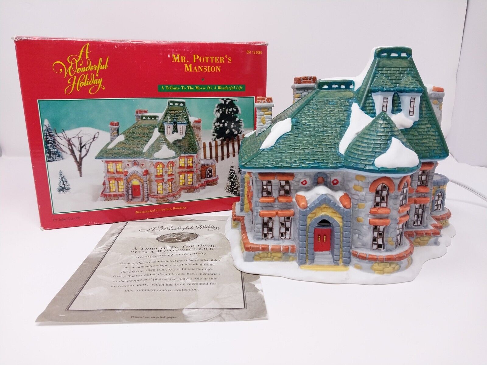 A Wonderful Holiday Mr. Potter\'s Mansion for It\'s a Wonderful Life Village