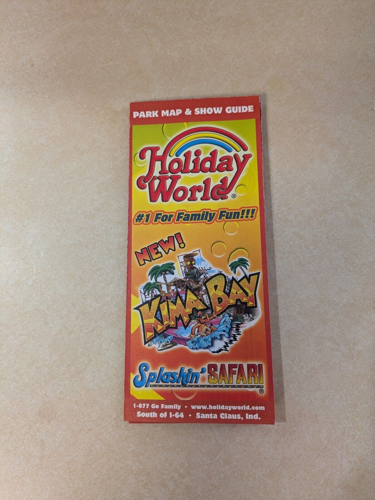 2008 Holiday World Amusement Park Park Guide Map May June Show Schedule 