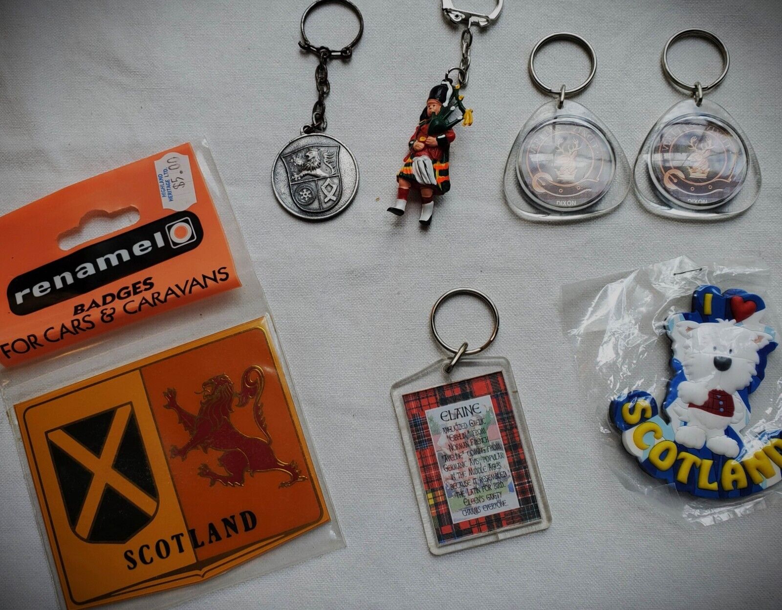 Lot Scotland Ireland Keychains Magnet Car Badge ELAINE