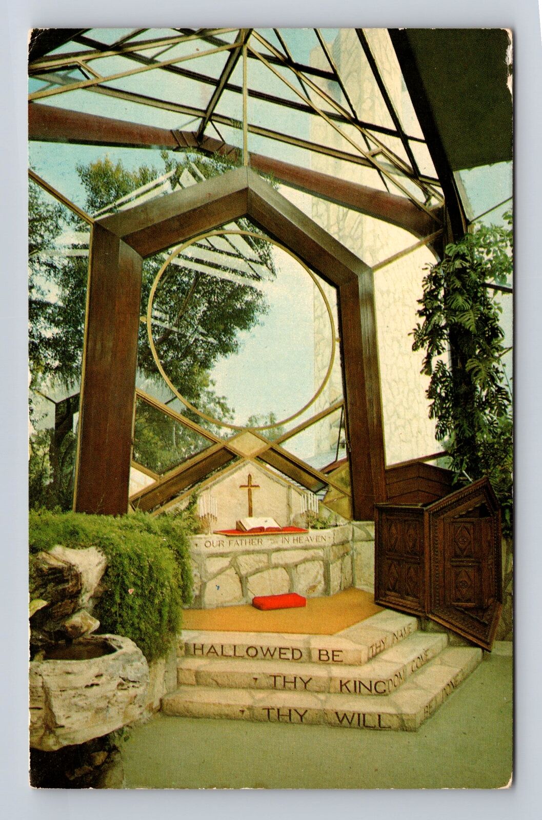 Portuguese Bend CA-California, Wayfarers' Chapel, Antique Vintage Postcard
