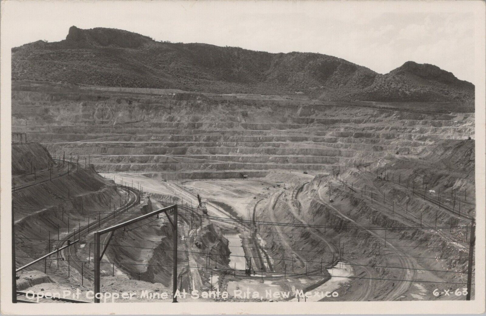 RPPC Santa Rita NM Open Pit Copper Mine Aerial View photo postcard EP5