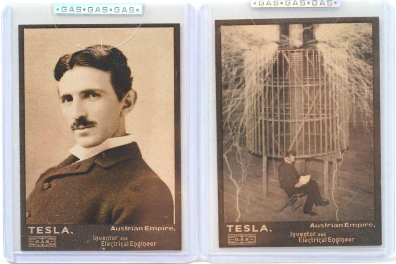 G.A.S. #26 Nikola Tesla Eye Of The Storm - 006/100 - GAS Trading Card Lot of 2