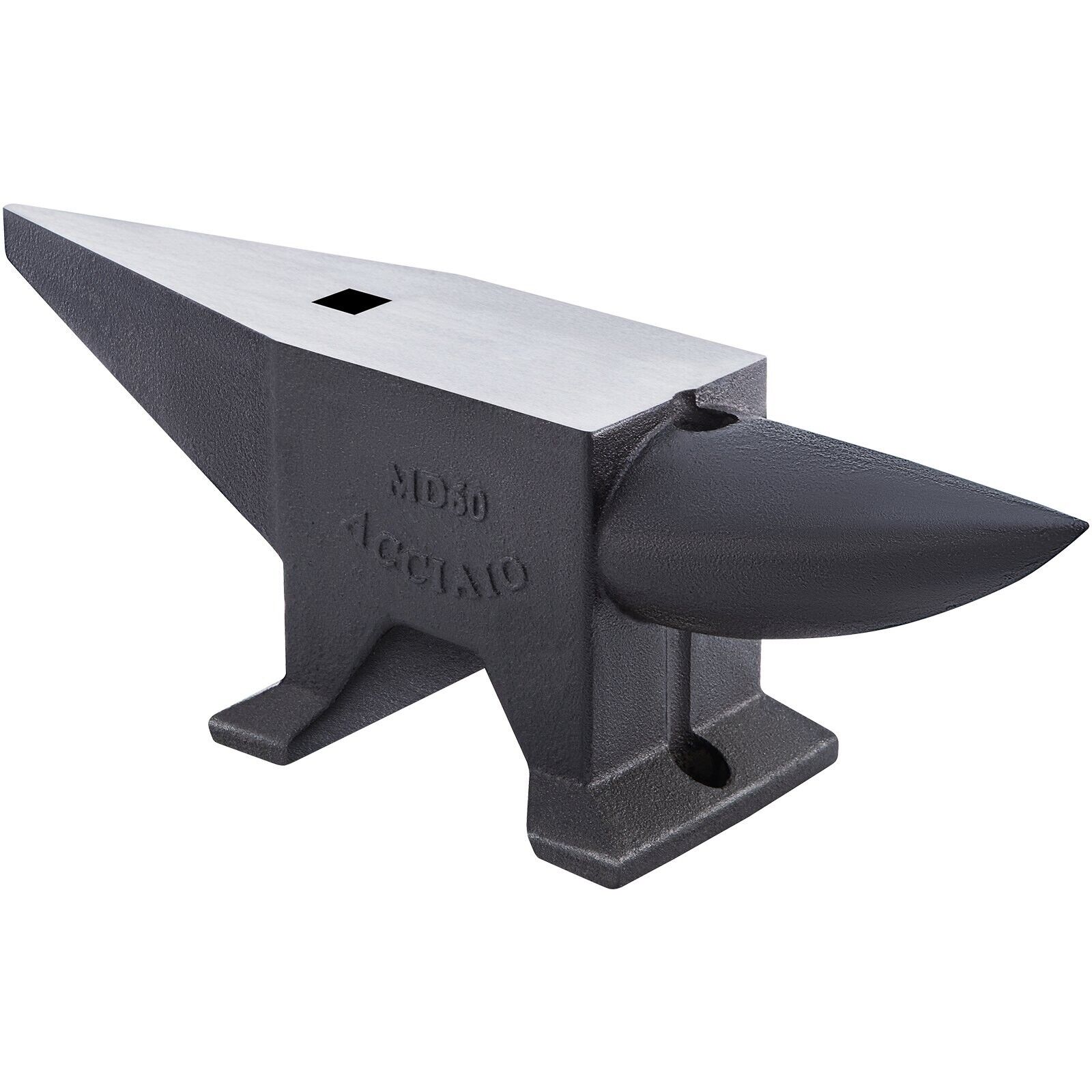 Cast Iron Anvil, 132 Lbs(60kg) Single Horn Anvil with Large Countertop