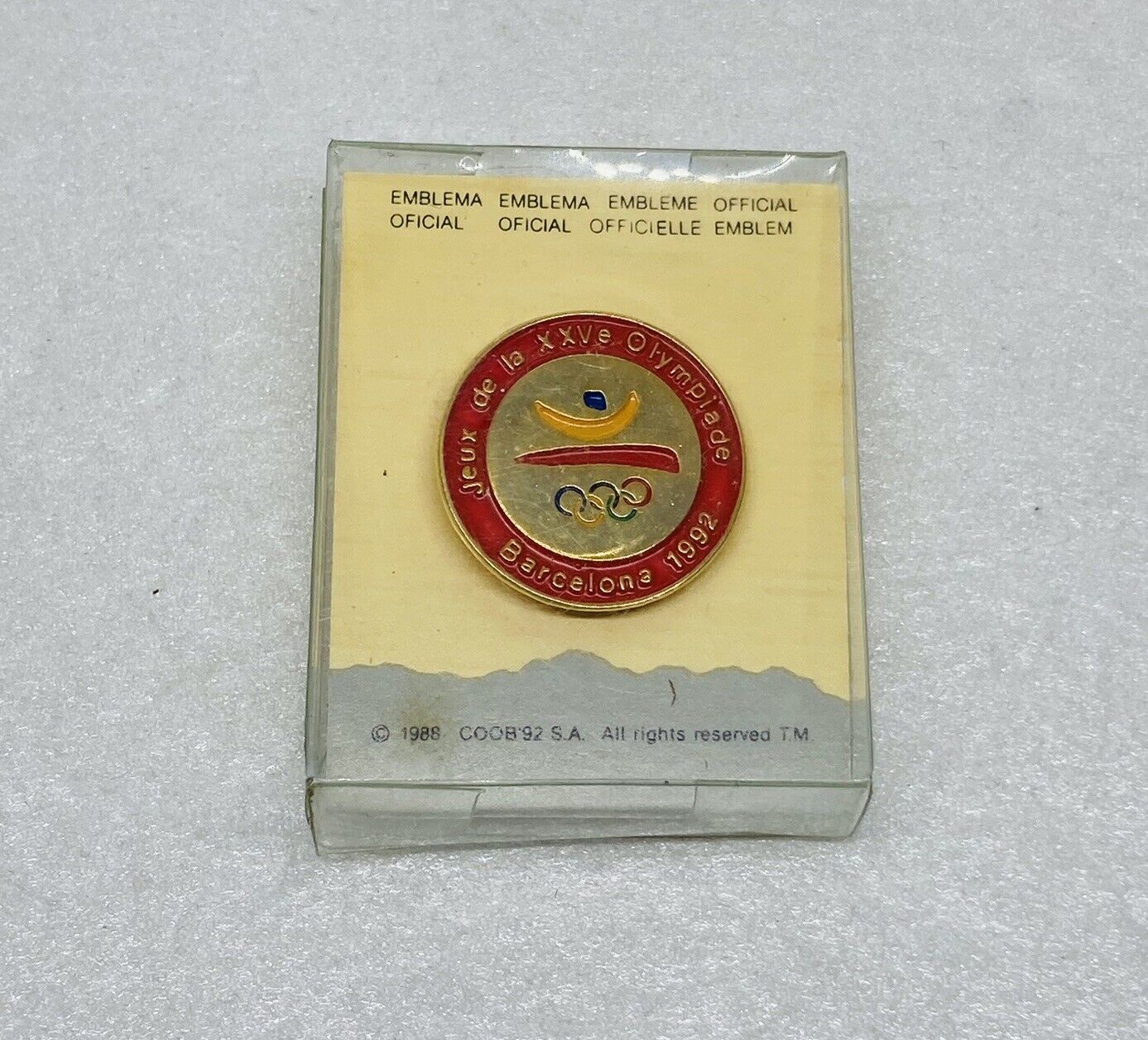 Vintage 1993 Barcelona Olypmpic Enamel Lapel Pin Att Decor 18