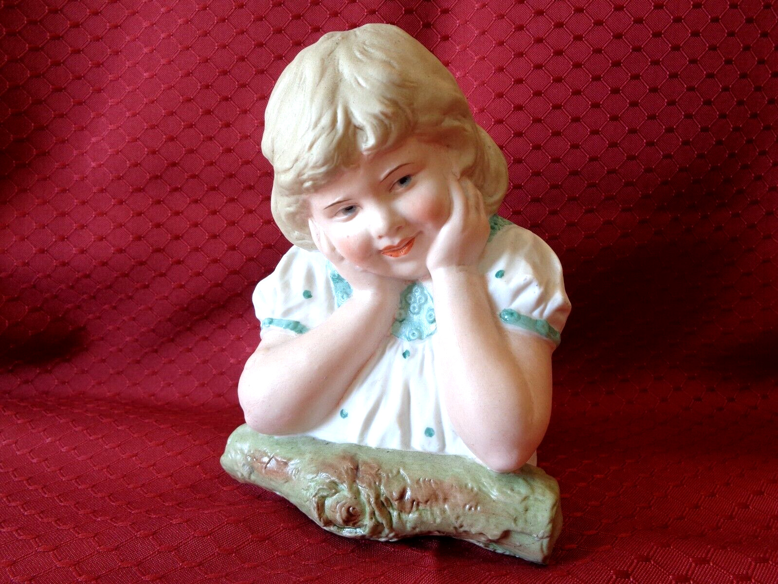 Vintage Gebruder Heubach Bisque Porcelain Girl Figurine #38