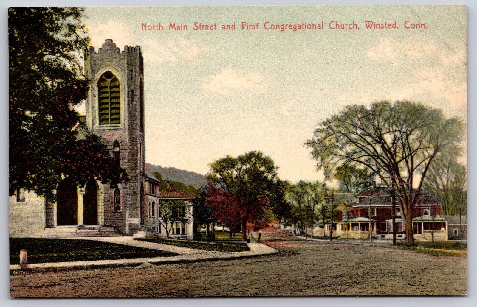 First Congregational Church Winsted Connecticut Divided Back Postcard