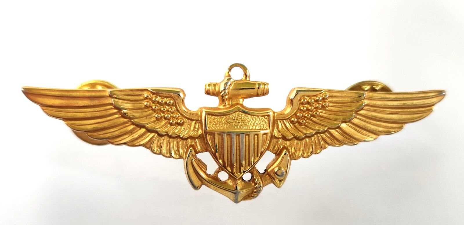 Vintage USN US Navy Aviator Wings Pin 2-3/4\