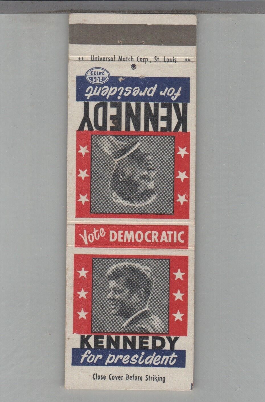 Matchbook Cover Political Vote Democratic Kennedy For President 1960