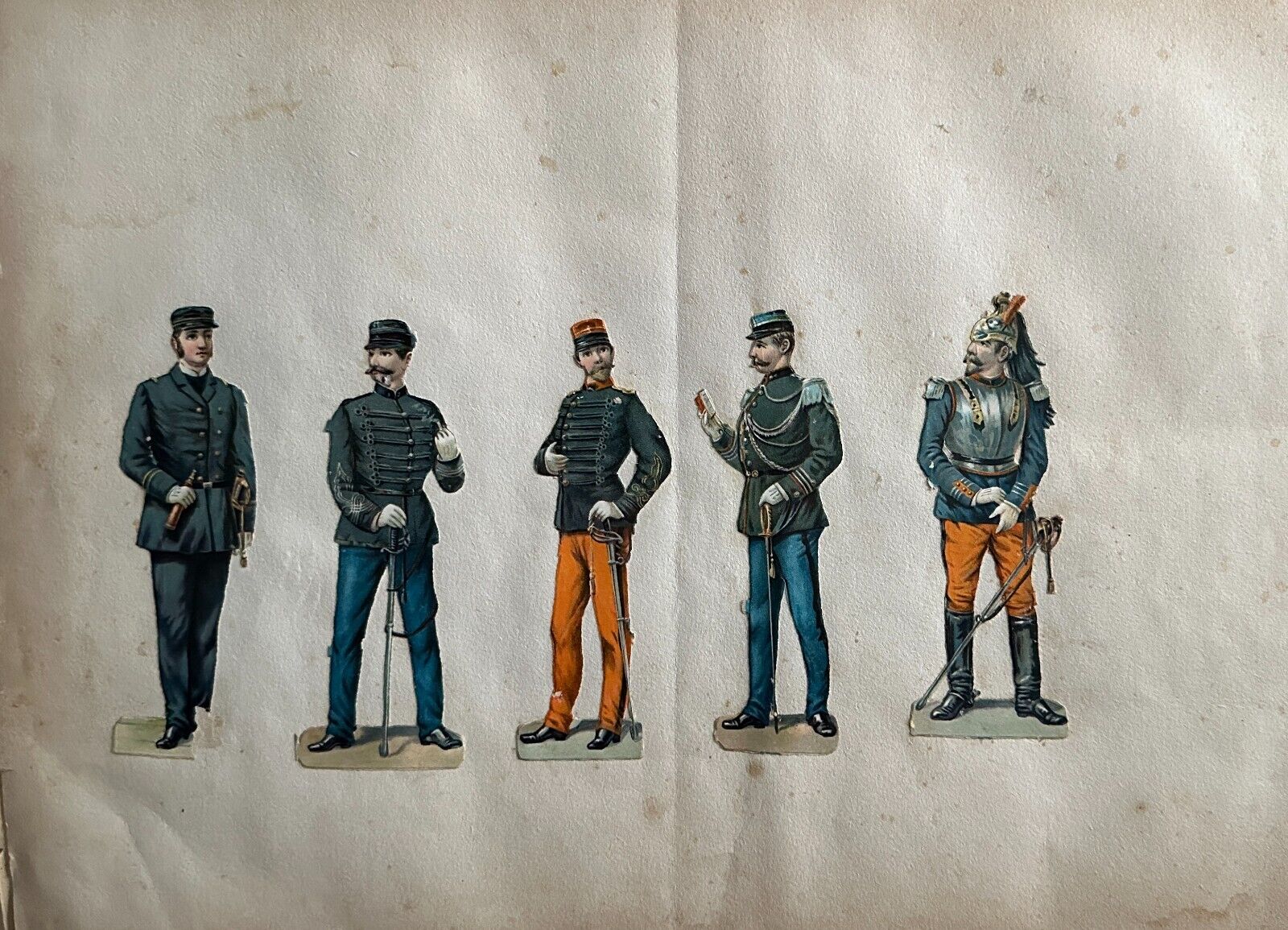 Chromos Waffles 19th Éme Centuries Soldiers IN Uniform