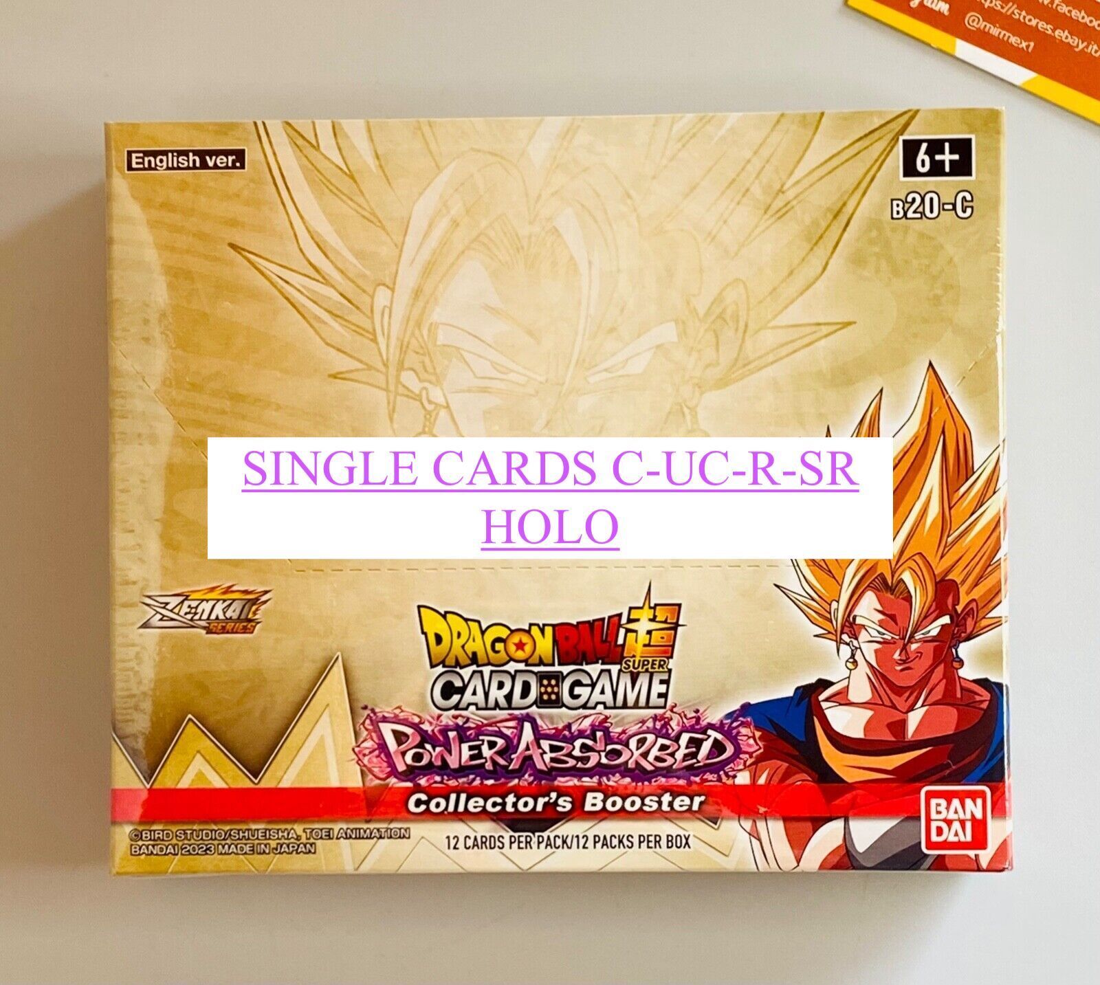 Dragon Ball Super 2022 Game Power Absorbed Collector's Cards Box Single Holo
