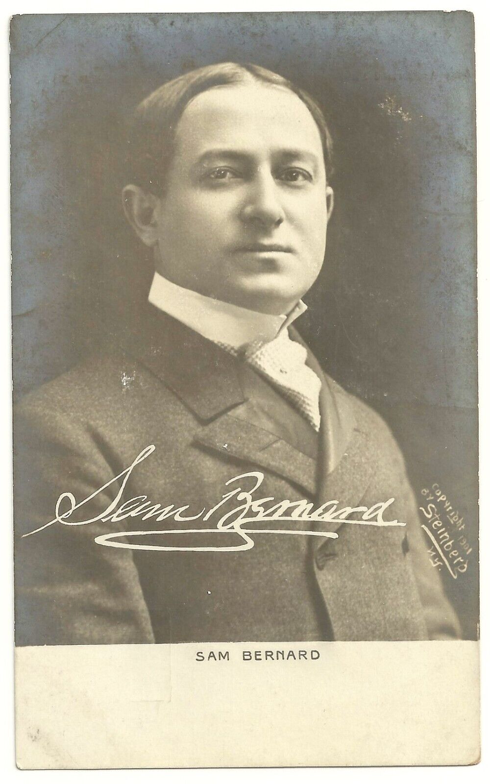 Sam Bernard 1900s RPPC Photo Film Stage Actor, 39th & Broadway, Silberer VTG