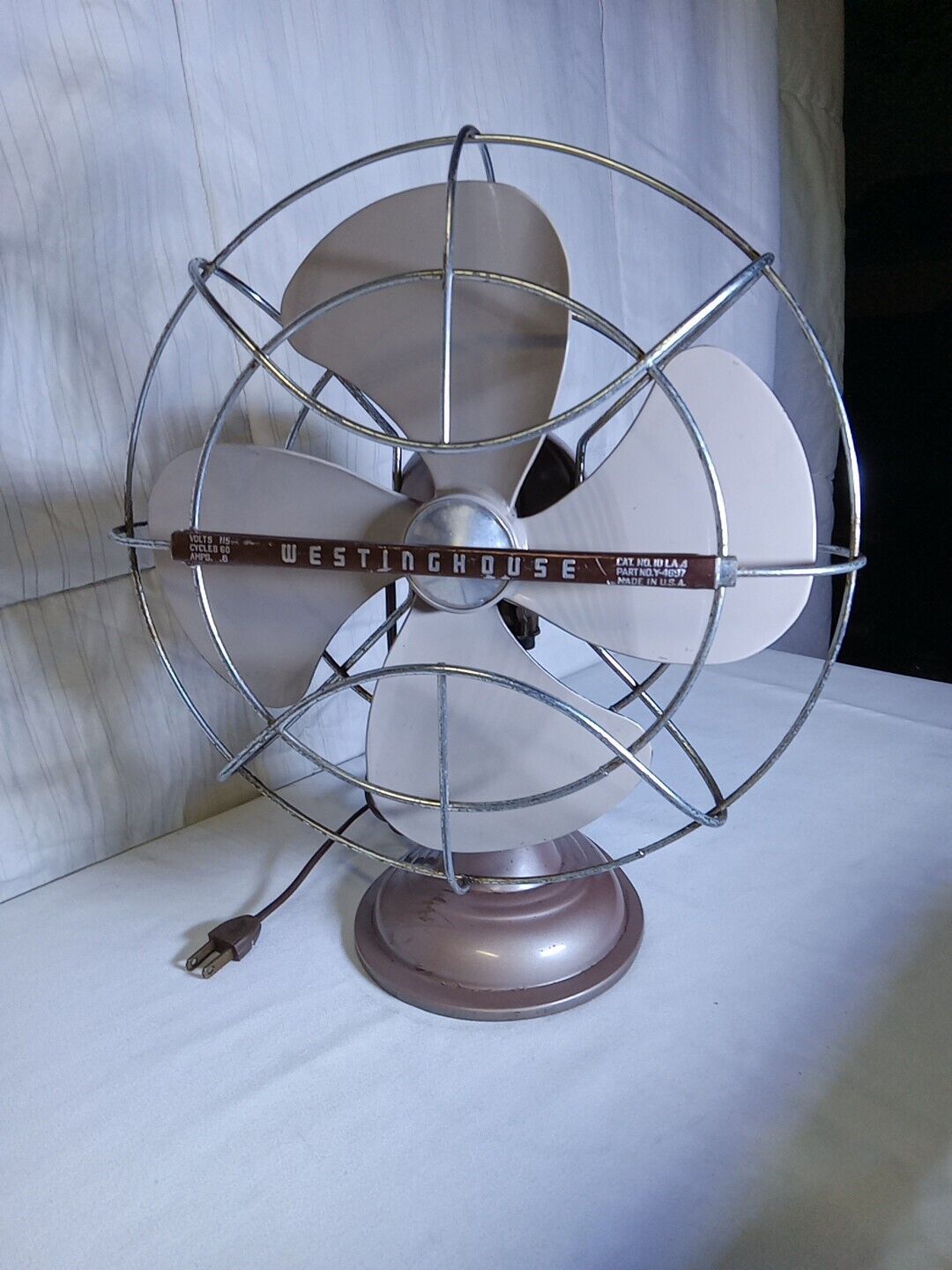 Vintage Westinghouse Electric Fan ART DECO 4 Blade Model 10 LA 4