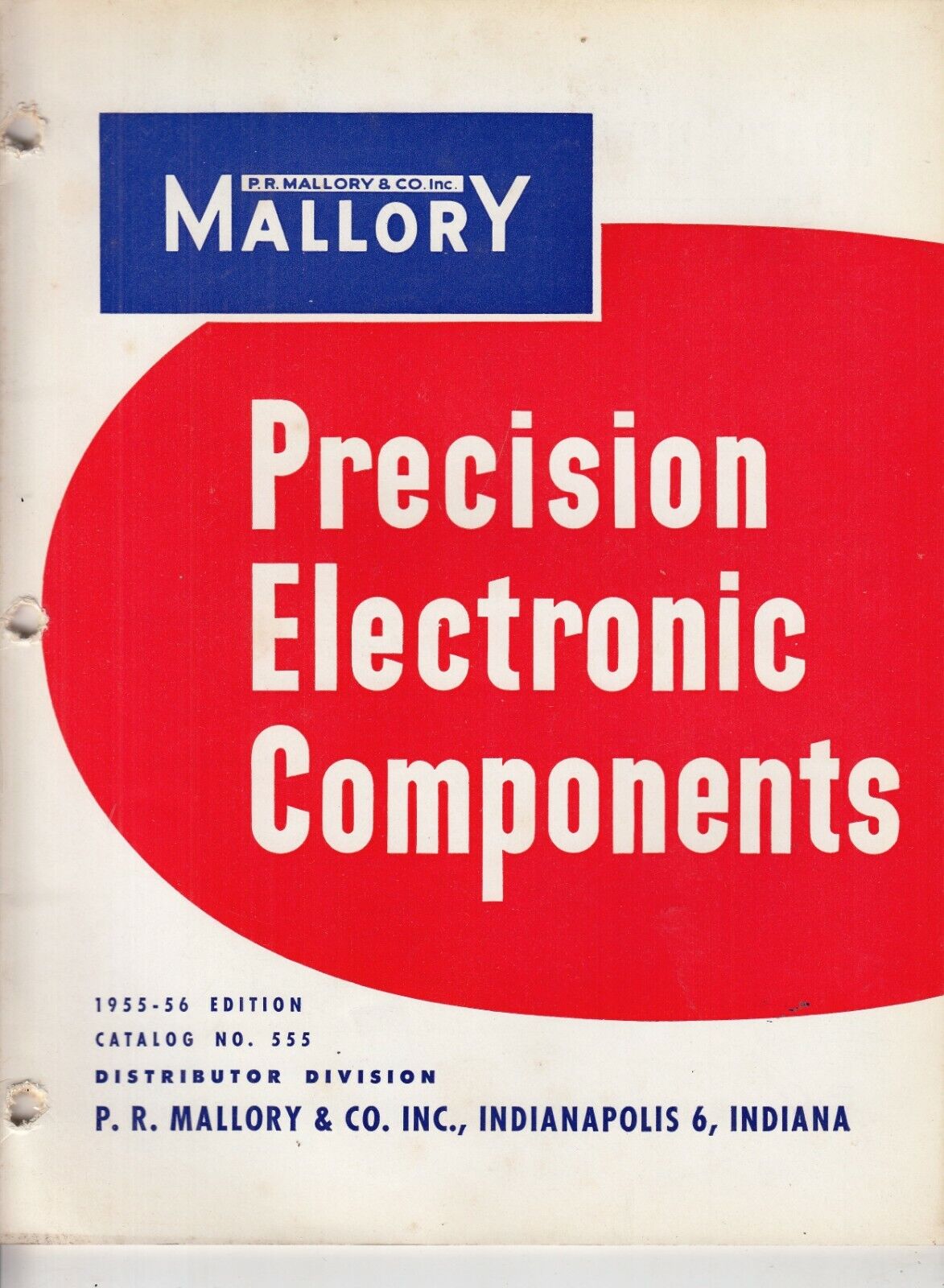 Vintage Mallory Precision Electronic Components Capacitor  Catalog`1955-1956 