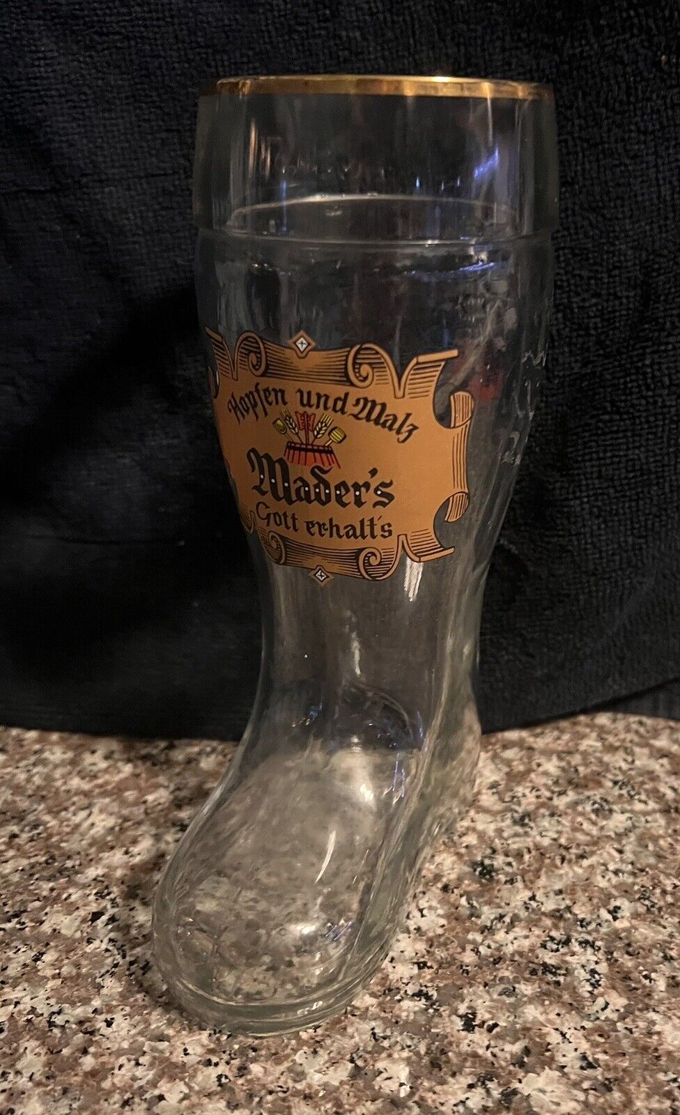 Mader\'s Das Boot Glass Beer Mug 0.5L Milwaukee Hopfen und Malz Gott erhalts