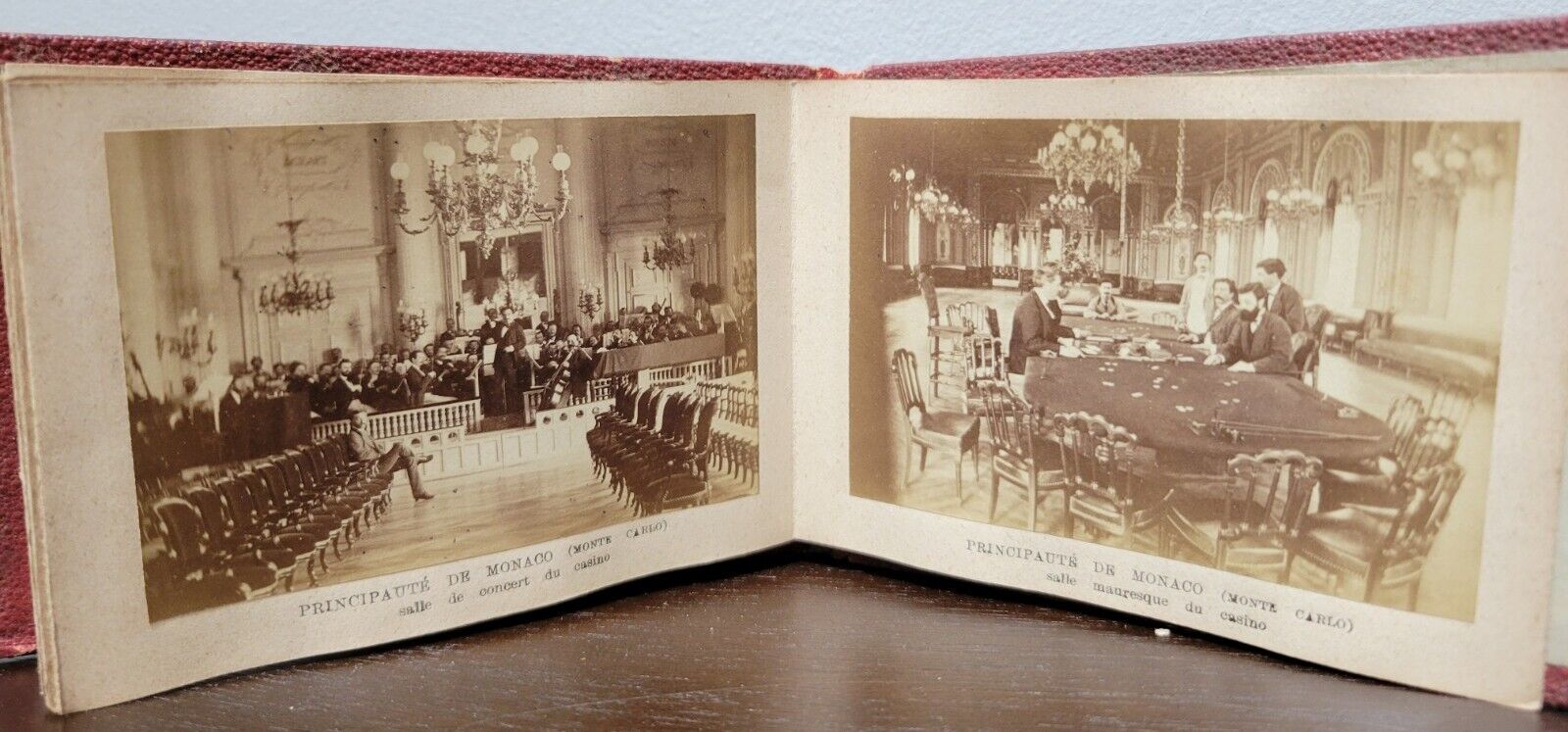 Ca. 1880s Monaco Monte Carlo Photo Souvenir Book Casino Antique Gambling Album