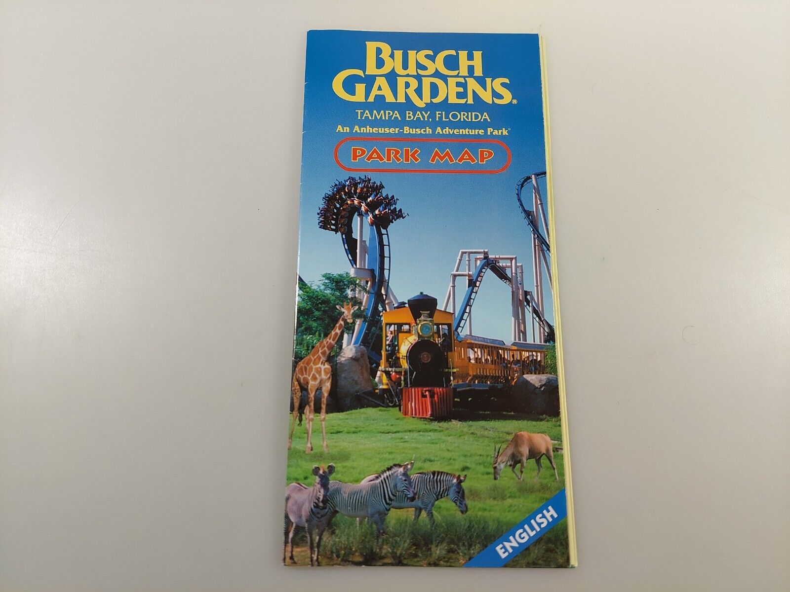Vintage 2000 Busch Gardens Tampa Amusement Park Guide Map Brochure 