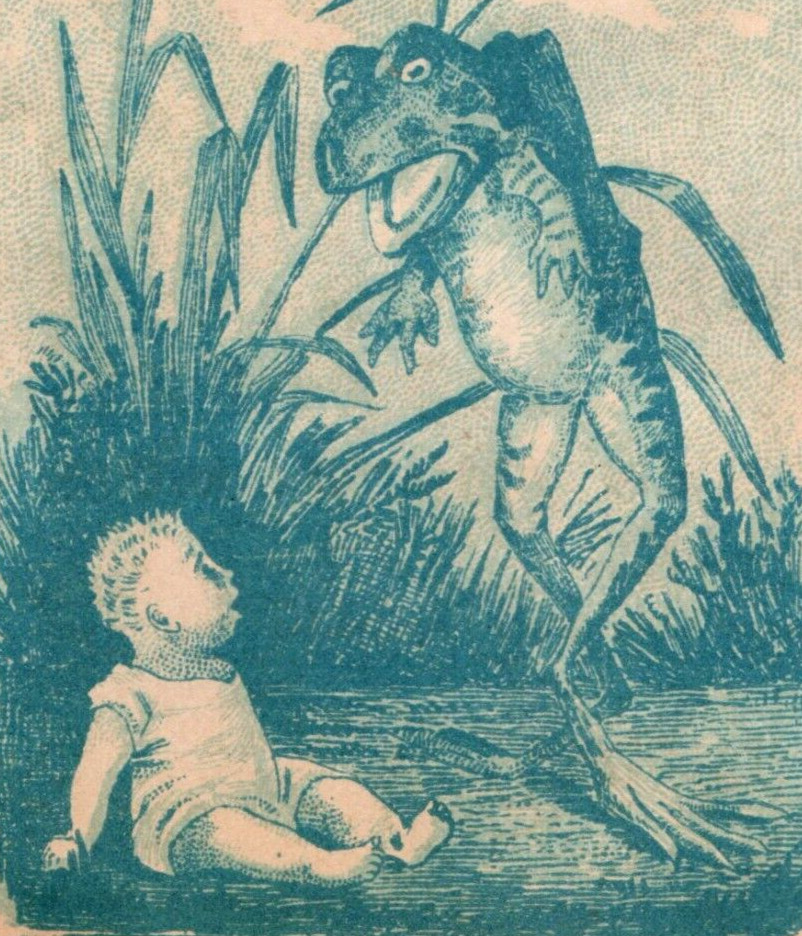 1880s Carter\'s Little Nerve Pills Quack Medicine Surprised Frog & Child P81